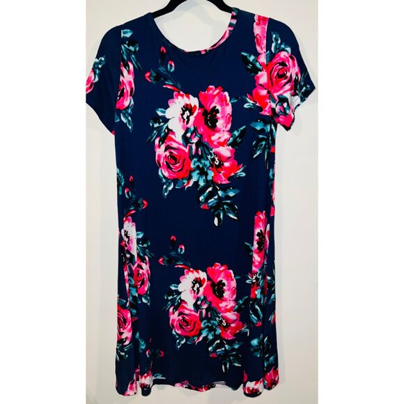 Popyoung Fit & Flare Small Brilliant Multicolor Floral Rayon(+1) - Picture 2 of 3